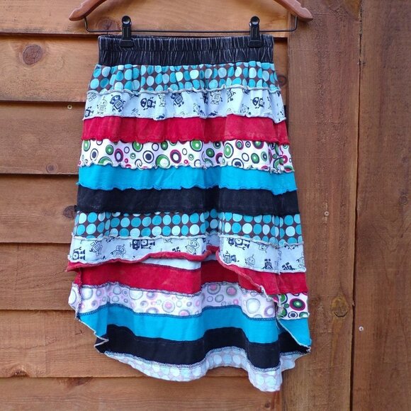 Rising International Girls Boho Gypsy Hippie High-Low Skirt. Cute & Colorful! - Picture 1 of 10